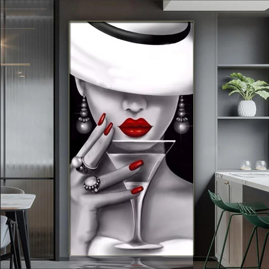 Nail Art Valentines Day - Zarif Kadın Tam Elmas Mozaik Kitleri