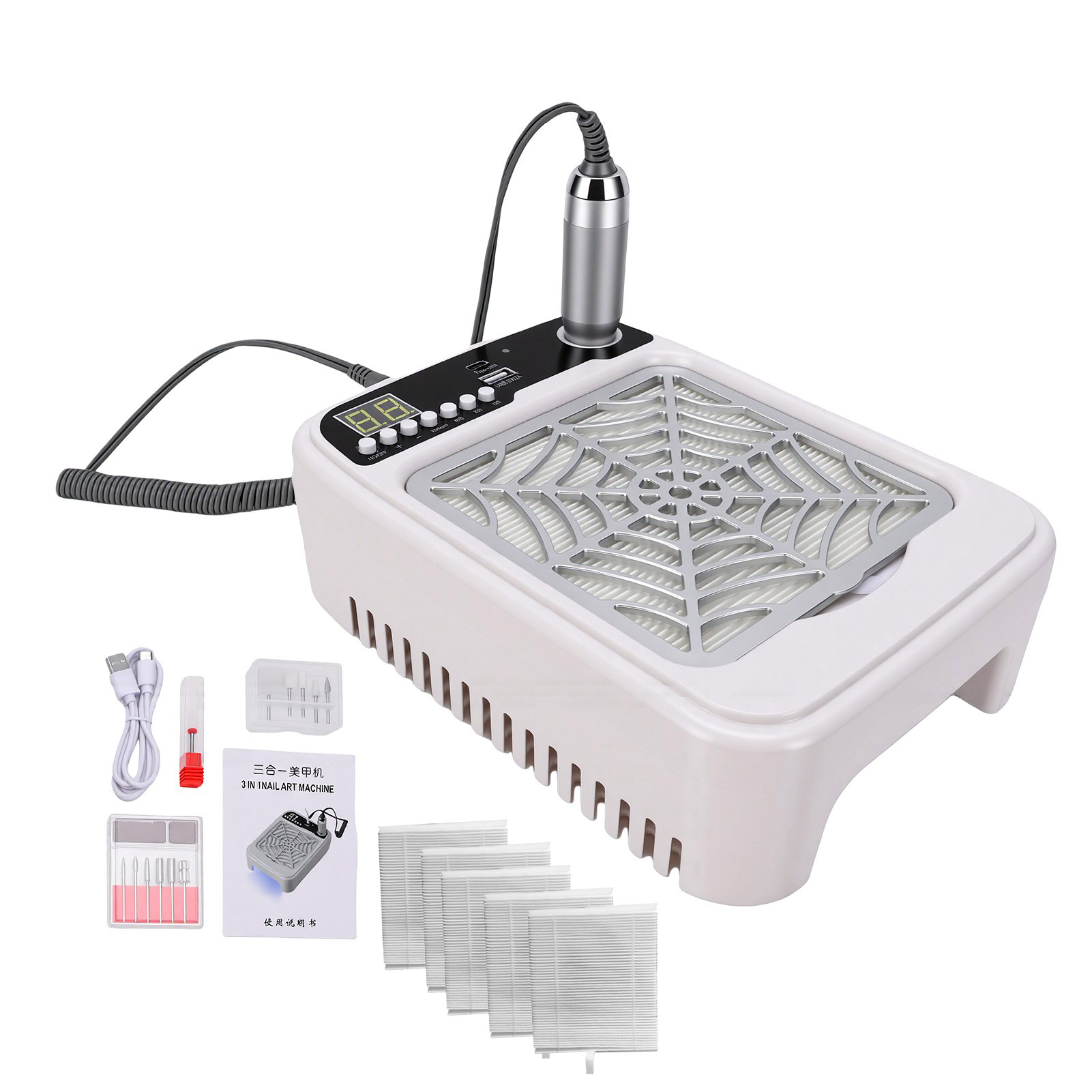 Nail Drill Machine - 3'ü 1 Arada Tırnak Freze Makinesi,