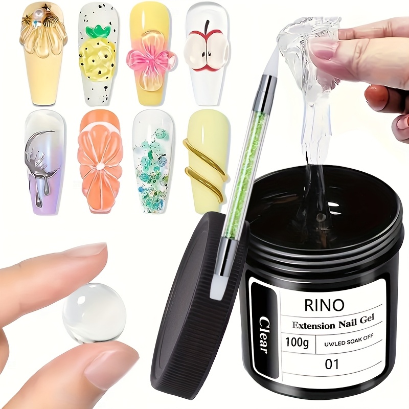 Nail Art Ombre - 100g Şeffaf Yapışmaz El Uzatma Tırnak