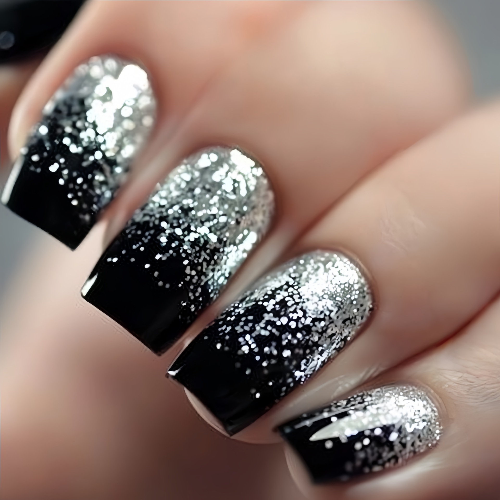 Nail Art Press On - Kısa orta boy takma tırnaklar Gradyan