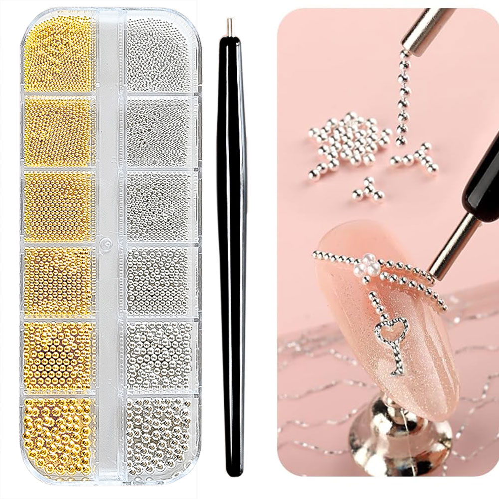 12 ızgara Altın/Gümüş Mini Hav - Nail Art Valentines Day incelemesi ve fiyatı