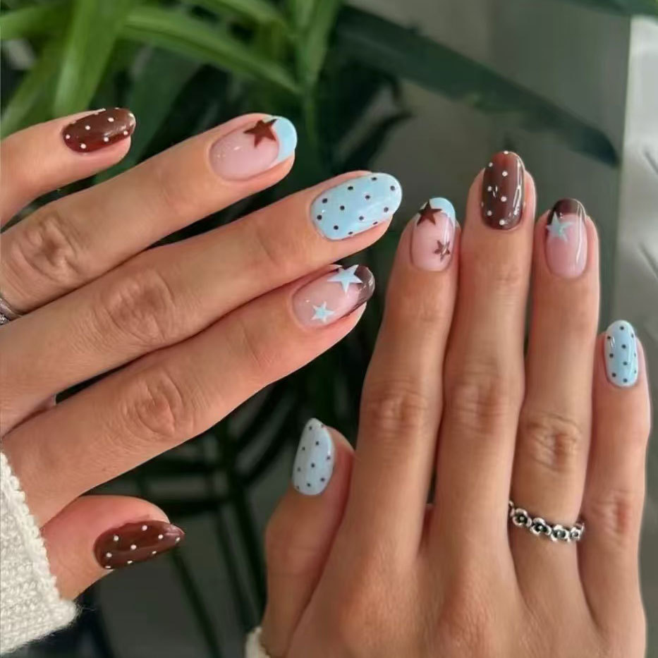 24 Adet Pentagram Desenli Takm - Nail Art Press On incelemesi ve fiyatı
