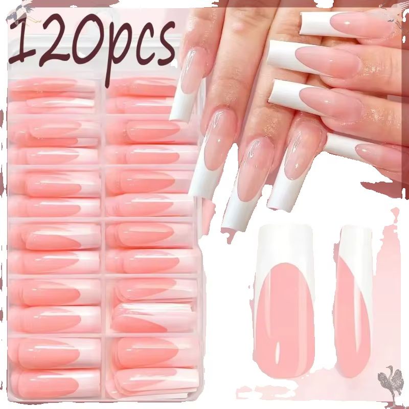 120 Adet Parlak Pembe Fransız  - Nail Art Press On incelemesi ve fiyatı