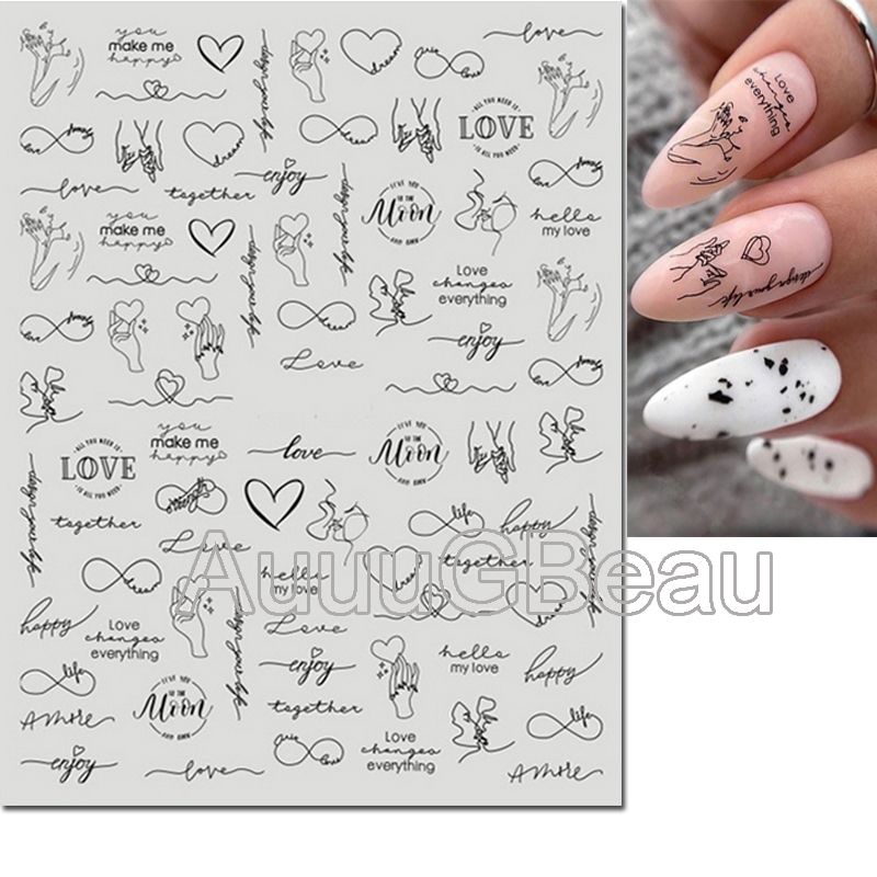 3d Nail Art Çıkartmaları Sevgi - Nail Art Valentines Day incelemesi ve fiyatı