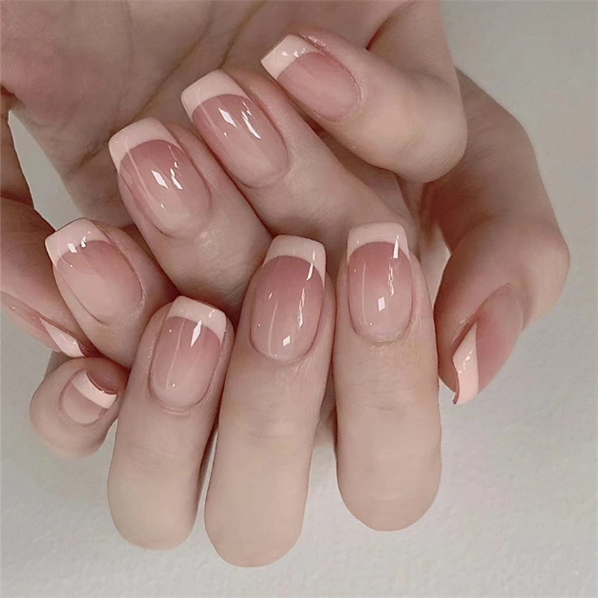 24 adet/takım Kısa Fransız Min - Nail Art Pink incelemesi ve fiyatı