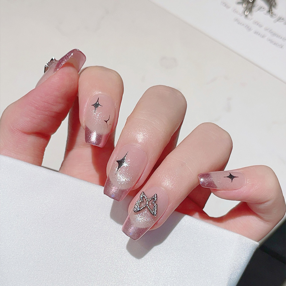 10 adet Kısa Trapez El Yapımı  - Nail Art Pink incelemesi ve fiyatı