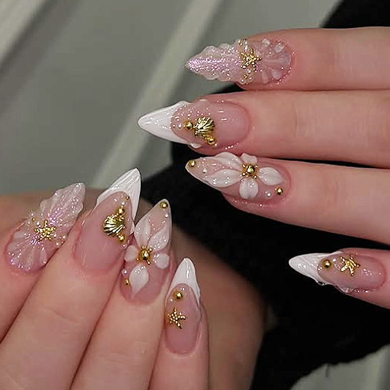24 adet bitmiş badem şekilli t - Nail Art Press On incelemesi ve fiyatı