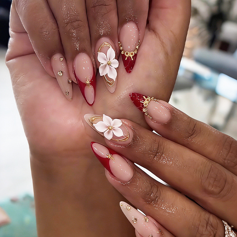 24 adet bitmiş badem şekilli t - Nail Art Press On incelemesi ve fiyatı