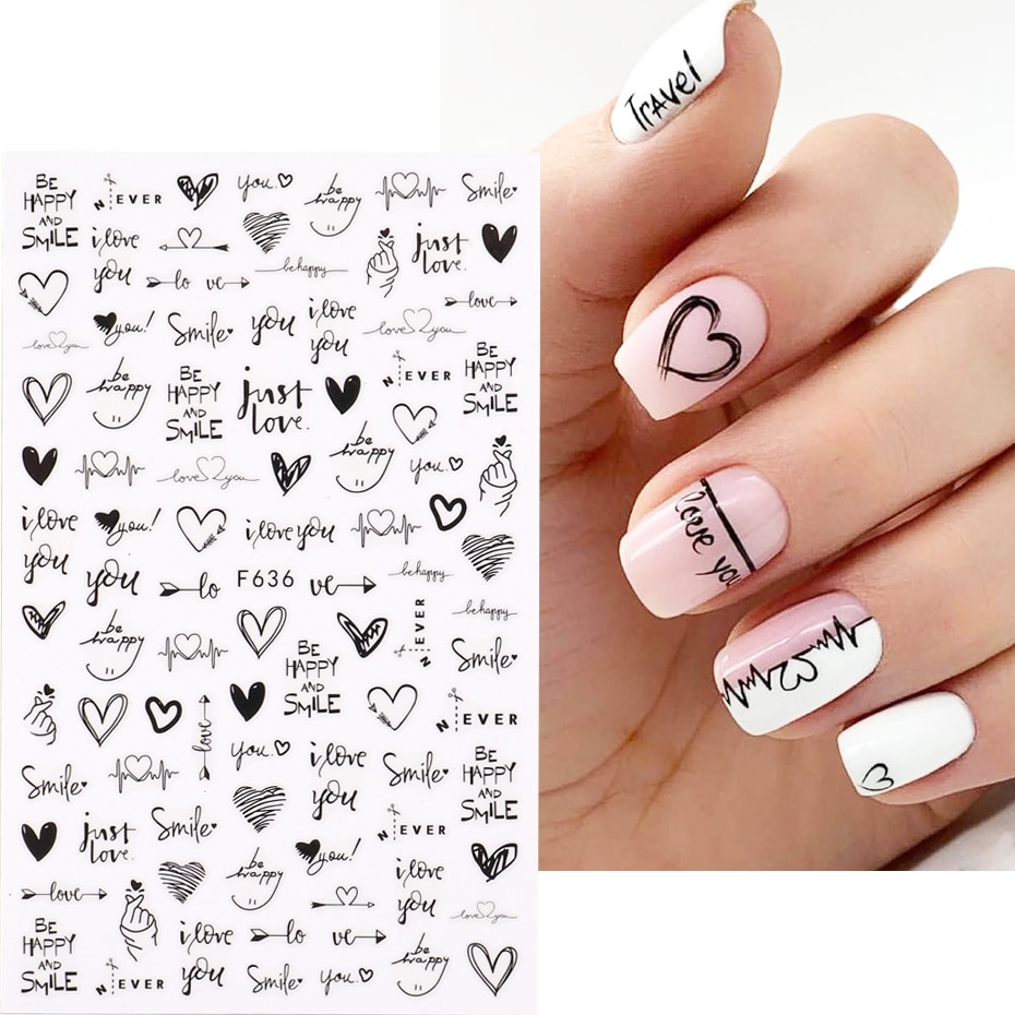 2 adet kalp aşk tasarım 3D Nai - Nail Art Valentines Day incelemesi ve fiyatı