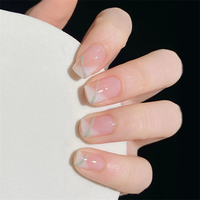 24 Adet/Set Yeşil Kareli Akril - Nail Art Pink incelemesi ve fiyatı
