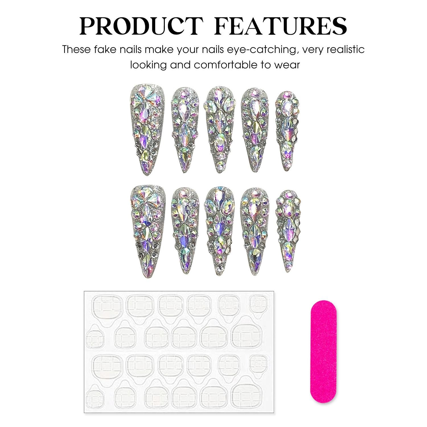 10 adet El Yapımı Çivi Üzerind - Nail Art Press On incelemesi ve fiyatı