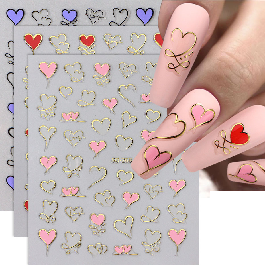 3 adet Y2K Altın Dalga Hattı K - Nail Art Valentines Day incelemesi ve fiyatı