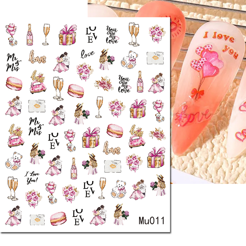 3d Nail Art Kaydırıcılar Çıkar - Nail Art Valentines Day incelemesi ve fiyatı