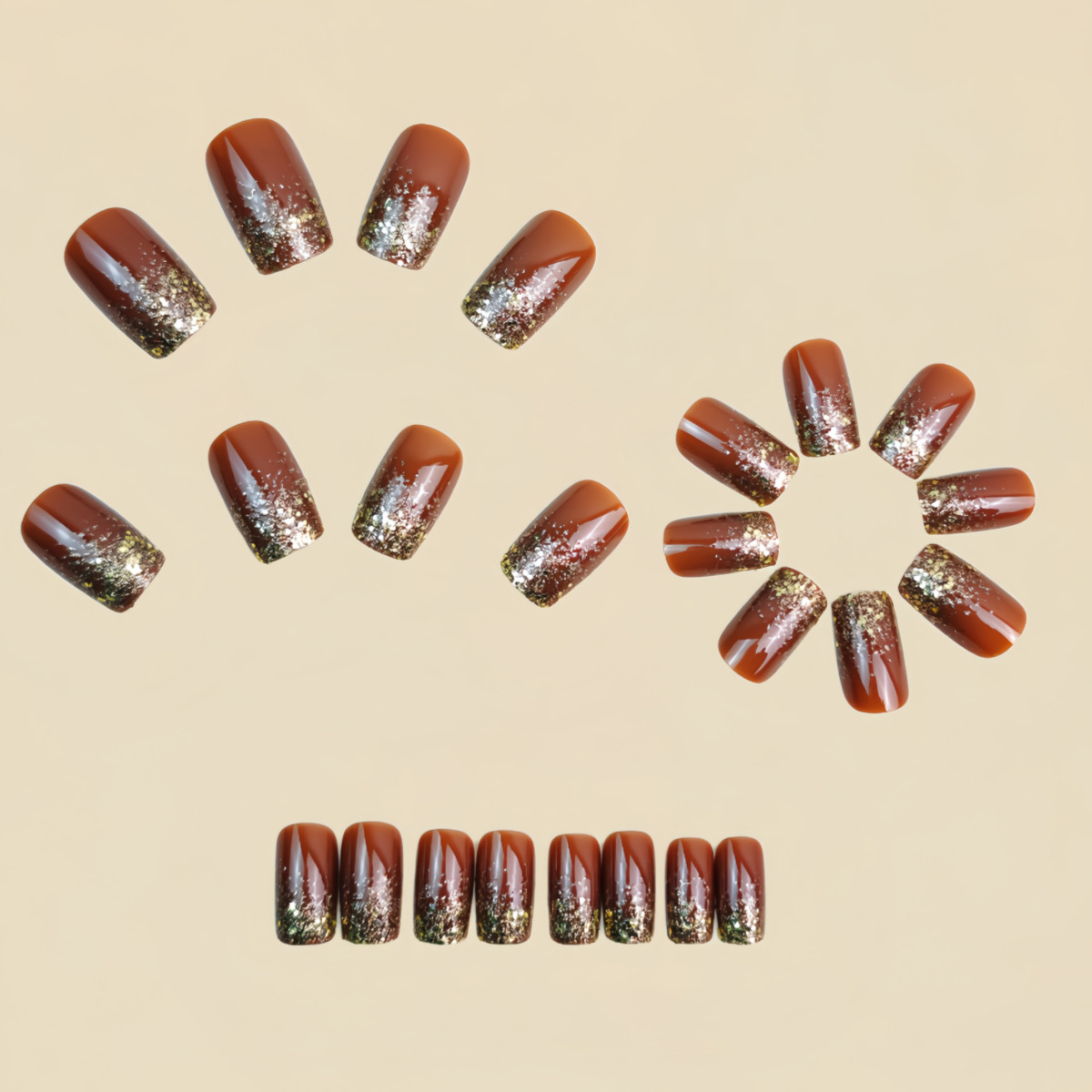 Kısa orta boy takma tırnaklar  - Nail Art Press On incelemesi ve fiyatı