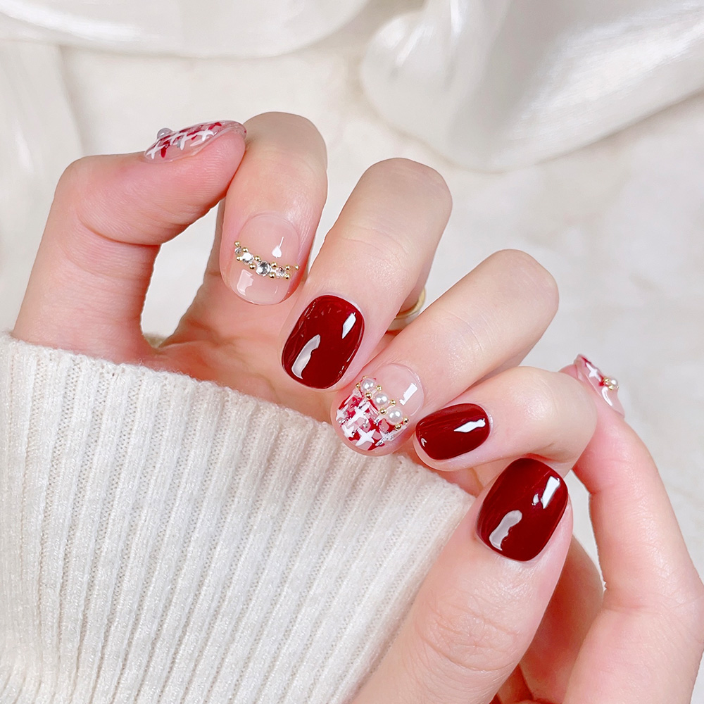 10 adet Kısa Kare Yuvarlak El  - Nail Art Press On incelemesi ve fiyatı