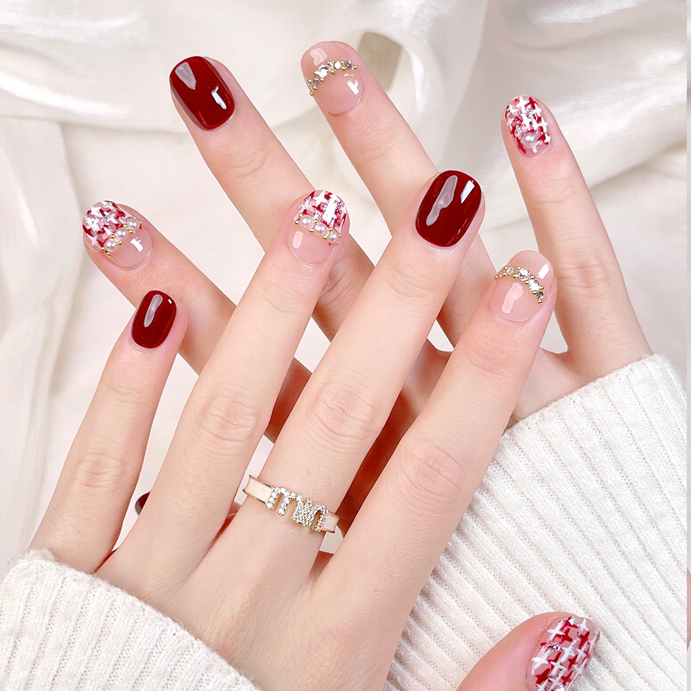 10 adet Kısa Kare Yuvarlak El  - Nail Art Press On incelemesi ve fiyatı