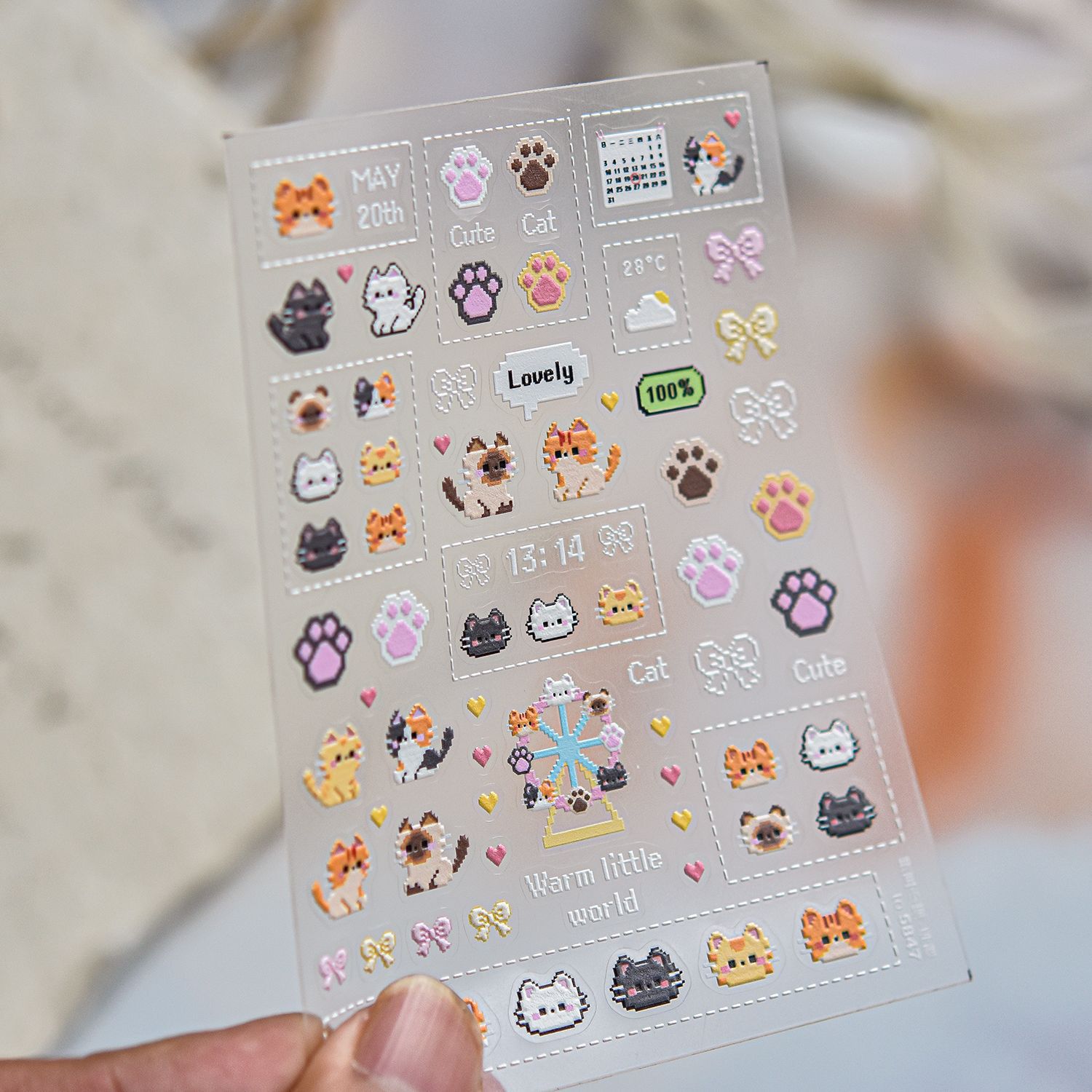 Karikatür Piksel Boncuk Kedi T - Nail Art Orange incelemesi ve fiyatı