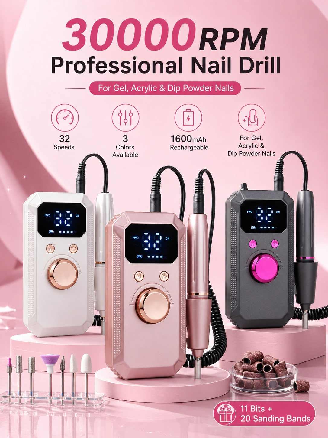 Profesyonel Kablosuz Elektrikl - Nail Drill Machine incelemesi ve fiyatı